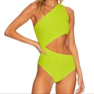 BEACH RIOT Celine One Piece - Neon green rib